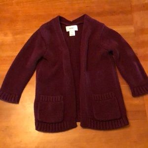 Knit open front cardigan